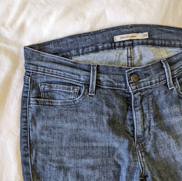Levi's Blue Jeans Super Skinny Size 29 - Picture 2 of 7